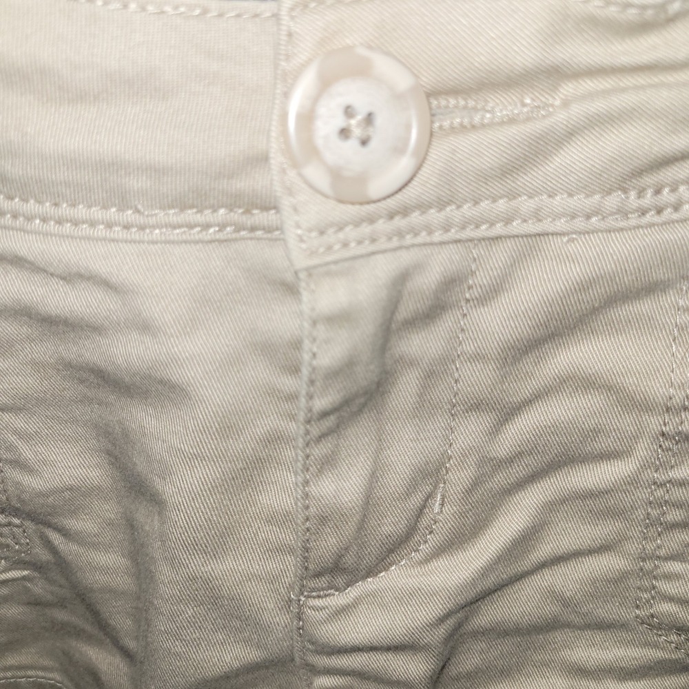 WallFlower Khaki Chino Shorts Tan Stretch Twill‎ Low Rise Size 7 RN120246 y2k - Picture 4 of 7